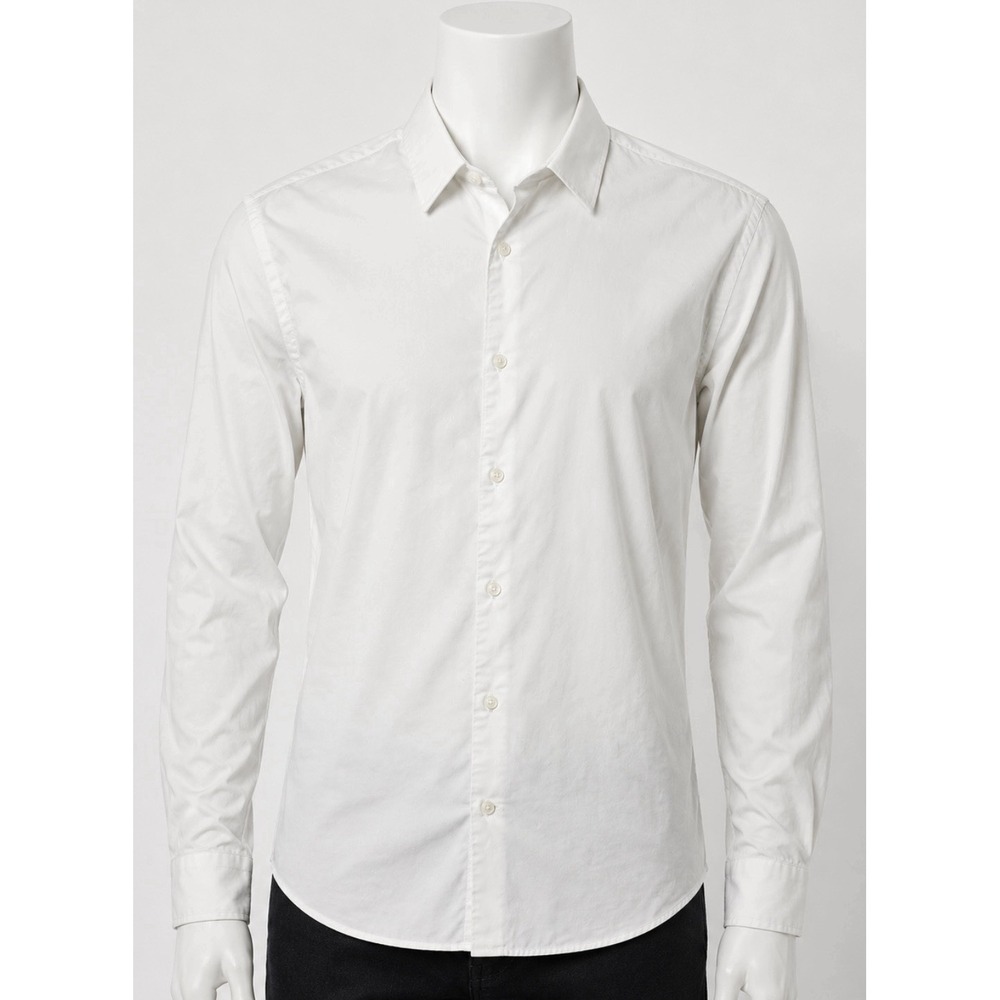 BANANA REPUBLIC Men's White Dress Button Down Shirt Slim Fit Small FREE TIE
